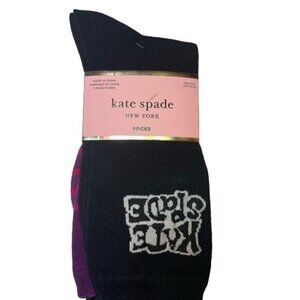 KATE SPADE WOMEN'S NEW YORK CREW SOCKS 3-PAIRS ONE SIZE